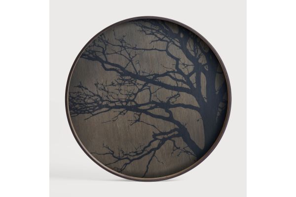 ETHNICRAFT TREE TRAY - WOOD - BLACK 61x61x4