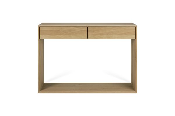 ETHNICRAFT OAK NORDIC CONSOLE 2 DRAWERS 120x40x85