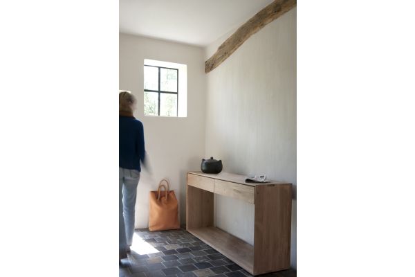 ETHNICRAFT OAK NORDIC CONSOLE 2 DRAWERS 120x40x85