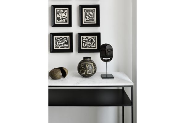 ETHNICRAFT STONE CONSOLE - MARBLE TOP - CARRARA 