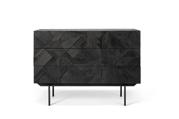 ETHNICRAFT GRAPHIC CHEST OF DRAWERS - 3 DRAWERS