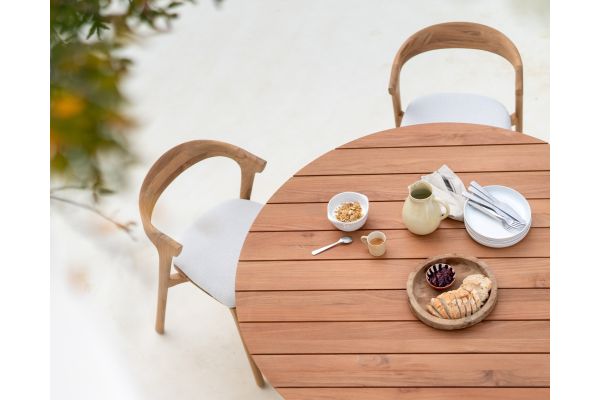 ETHNICRAFT TEAK CIRCLE OUTDOOR DINING TABLE 136