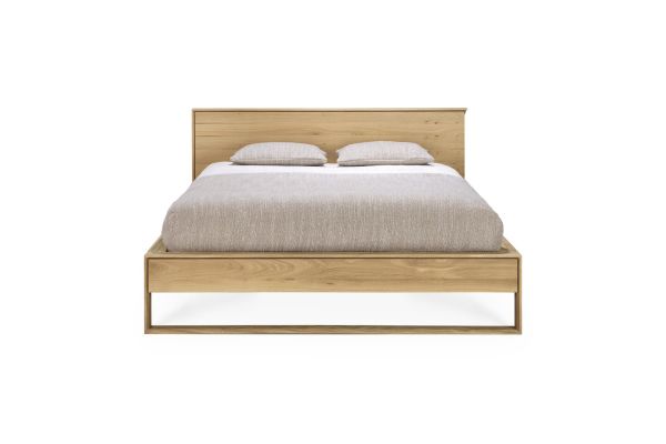 ETHNICRAFT OAK NORDIC BED (WITHOUT SLATS) 184x220