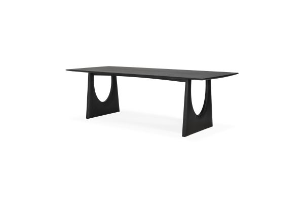 ETHNICRAFT BLACK OAK GEOMETRIC DINING TABLE 250
