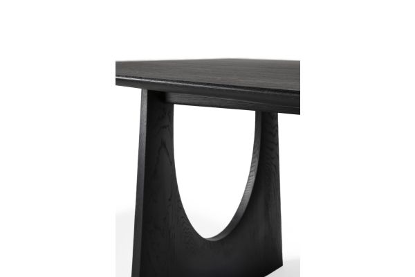 ETHNICRAFT BLACK OAK GEOMETRIC DINING TABLE 250