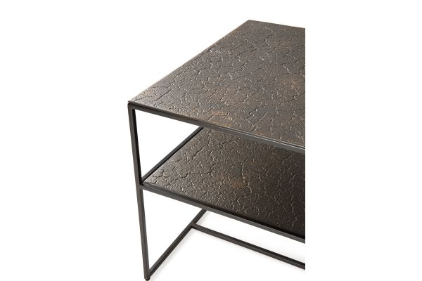 ETHNICRAFT PENTAGON SIDE TABLE - LAVA - WHISKEY 