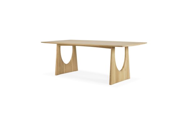 ETHNICRAFT OAK GEOMETRIC DINING TABLE 220x100x76