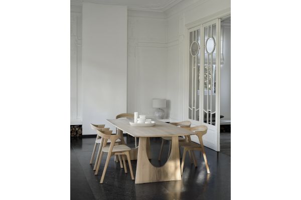 ETHNICRAFT OAK GEOMETRIC DINING TABLE 220x100x76