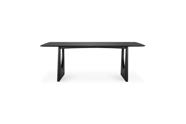 ETHNICRAFT BLACK OAK GEOMETRIC DINING TABLE 220