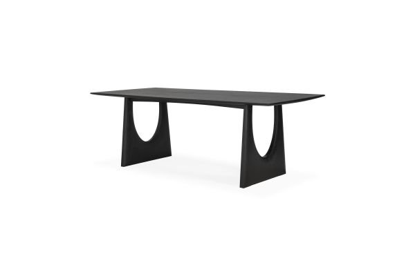 ETHNICRAFT BLACK OAK GEOMETRIC DINING TABLE 220