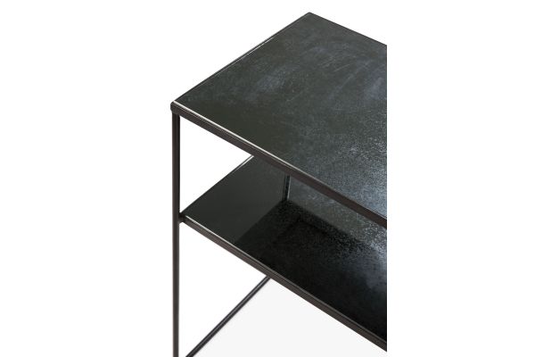 ETHNICRAFT AGED - CHARCOAL SOFA CONSOLE -2 SHELVES