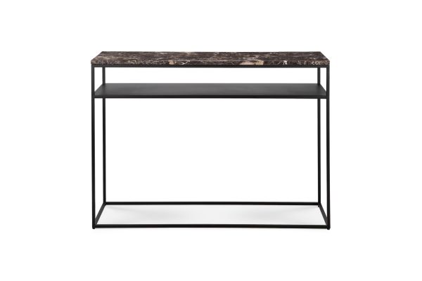 ETHNICRAFT STONE CONSOLE-MARBLE TOP-DARK EMPERADOR