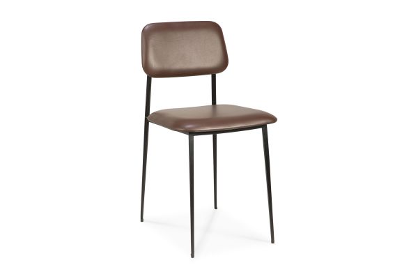 ETHNICRAFT DC DINING CHAIR - CHOCOLATE LEATHER
