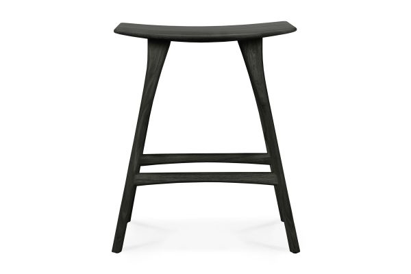 ETHNICRAFT BLACK OAK OSSO COUNTER STOOL 57x33x67