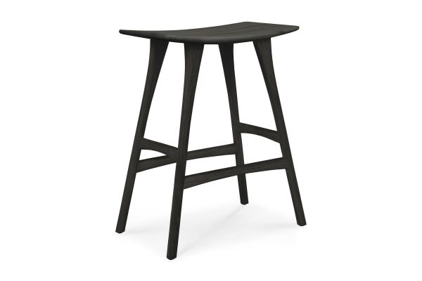 ETHNICRAFT BLACK OAK OSSO COUNTER STOOL 57x33x67
