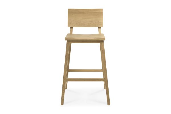 ETHNICRAFT OAK N3 KITCHEN COUNTER STOOL 49x50x91