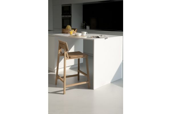 ETHNICRAFT OAK N3 KITCHEN COUNTER STOOL 49x50x91