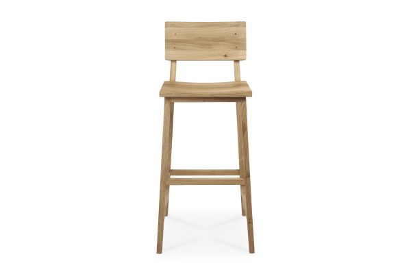 ETHNICRAFT OAK N4 BAR STOOL - GEVERNIST 48x50x110