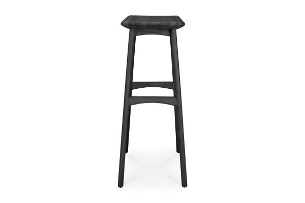 ETHNICRAFT BLACK OAK OSSO BAR STOOL 57x33x80