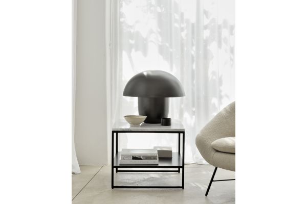 ETHNICRAFT STONE WHITE CARRARA SIDE TABLE 