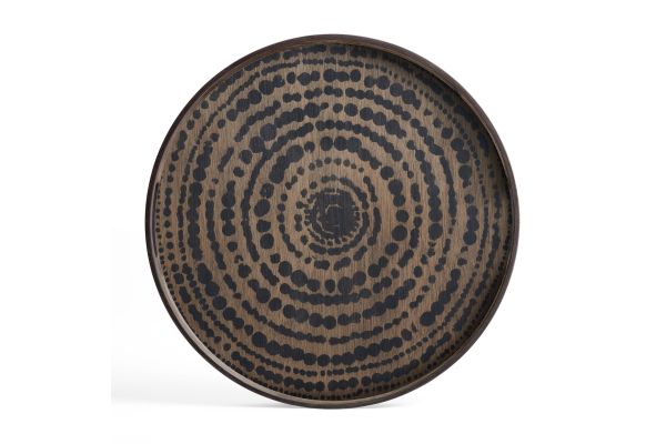 ETHNICRAFT BEADS TRAY - WOOD - BLACK - 48x48x4