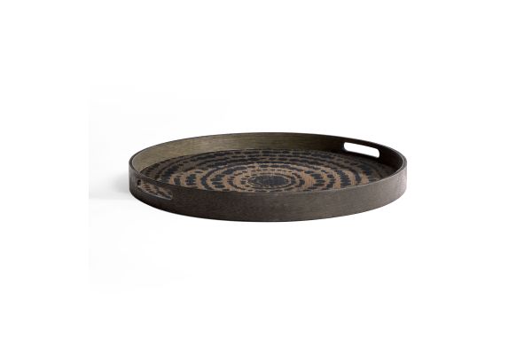 ETHNICRAFT BEADS TRAY - WOOD - BLACK - 48x48x4