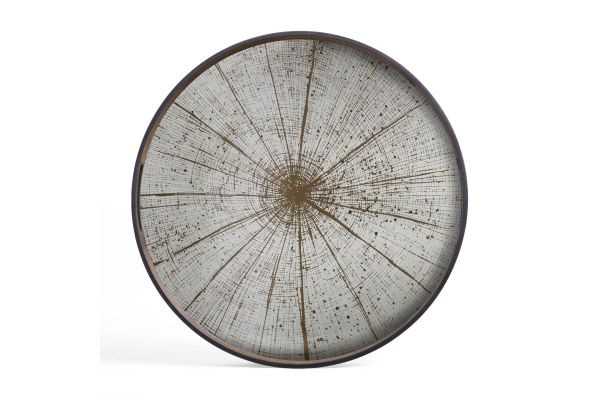 ETHNICRAFT SLICE TRAY- MIRROR- LIGHT AGED- 48x48x4