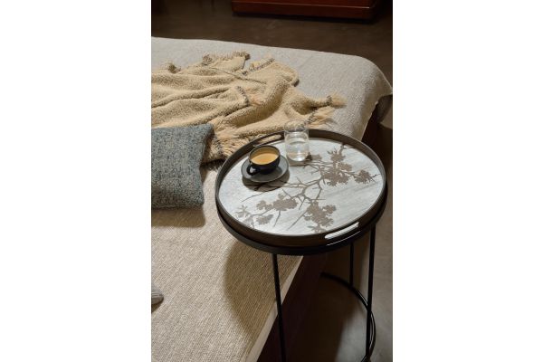 ETHNICRAFT BLOSSOM TRAY - WOOD - 48x48x4