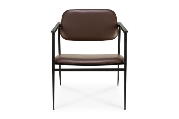 ETHNICRAFT DC LOUNGE CHAIR - CHOCOLATE LEATHER