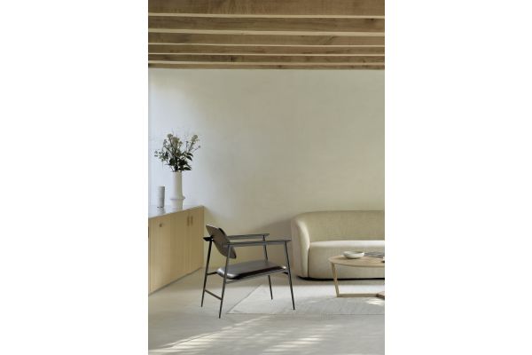 ETHNICRAFT DC LOUNGE CHAIR - CHOCOLATE LEATHER