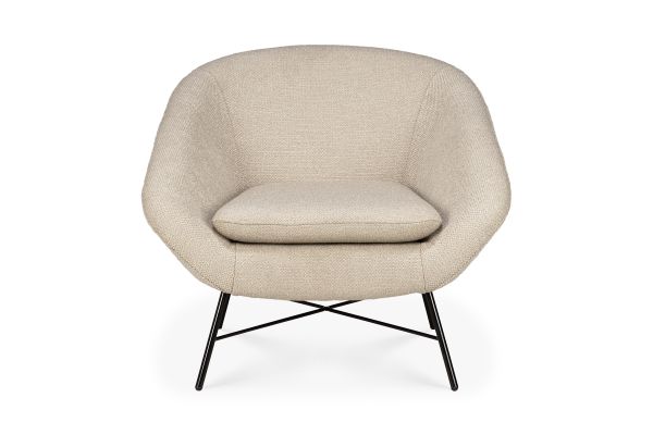 ETHNICRAFT BARROW LOUNGE CHAIR - OFF WHITE