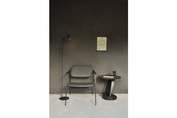 ETHNICRAFT DC LOUNGE CHAIR - OLIVE GREEN LEATHER