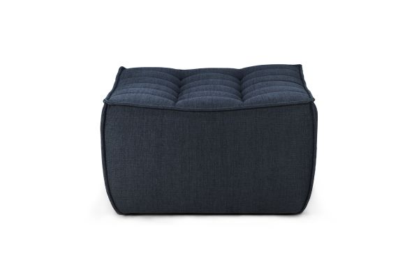 ETHNICRAFT N701 SOFA-FOOTSTOOL-GRAPHITE 70X70X43
