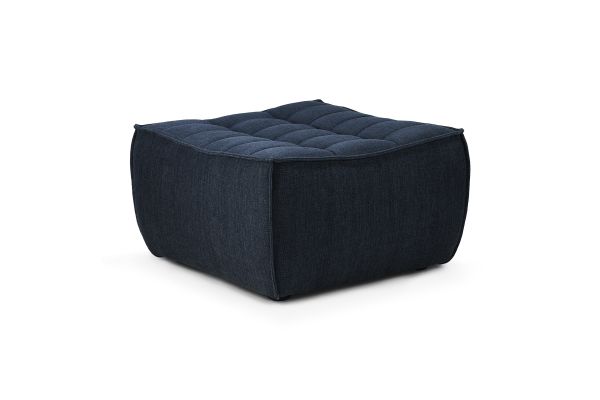ETHNICRAFT N701 SOFA-FOOTSTOOL-GRAPHITE 70X70X43