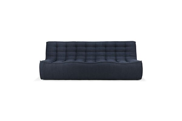 ETHNICRAFT N701 SOFA-3 SEATER-GRAPHITE 210x91x76