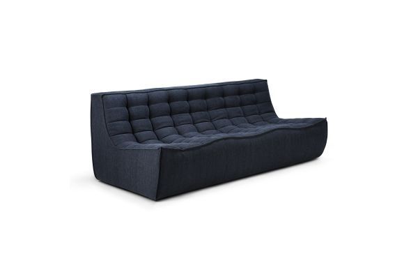 ETHNICRAFT N701 SOFA-3 SEATER-GRAPHITE 210x91x76
