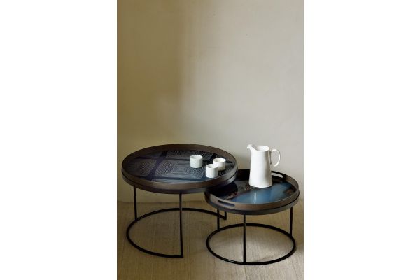 ETHNICRAFT ORGANIC TRAY - GLASS - SLATE - 48x48x4