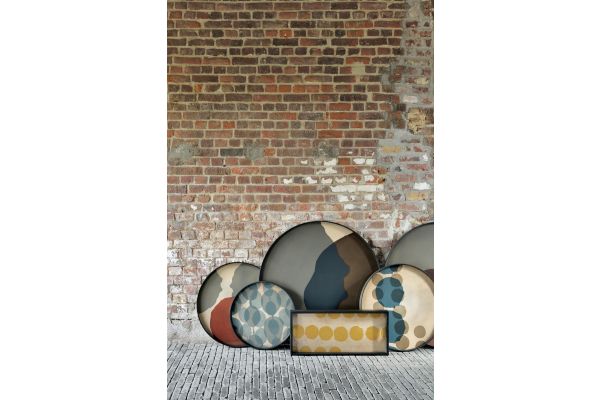 ETHNICRAFT CONNECTED DOTS TRAY - GLASS - 48x48x4