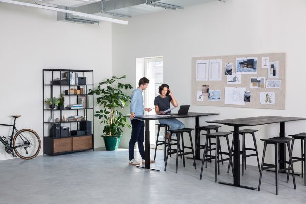 ETHNICRAFT TEAK AND ZWART STUDIO REK 120x40x205