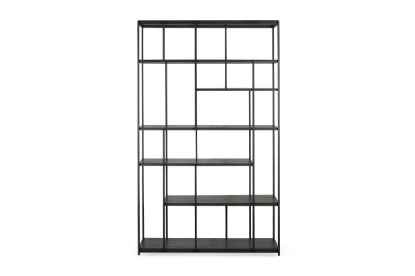 ETHNICRAFT ZWART TEAK STUDIO REK 120x40x205