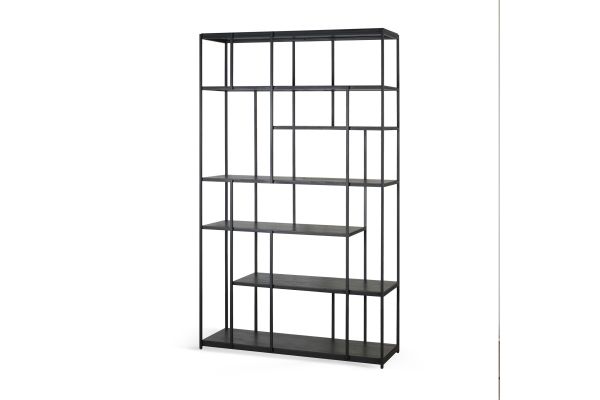 ETHNICRAFT ZWART TEAK STUDIO REK 120x40x205