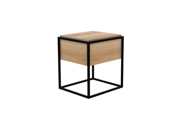 ETHNICRAFT MONOLIT NACHTKASTJE EIKEN 48X48X51