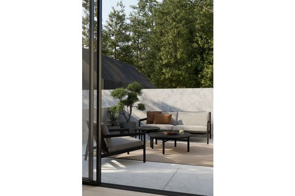 ETHNICRAFT JACK OUTDOOR BANK TEAK ZWART 180X90X73