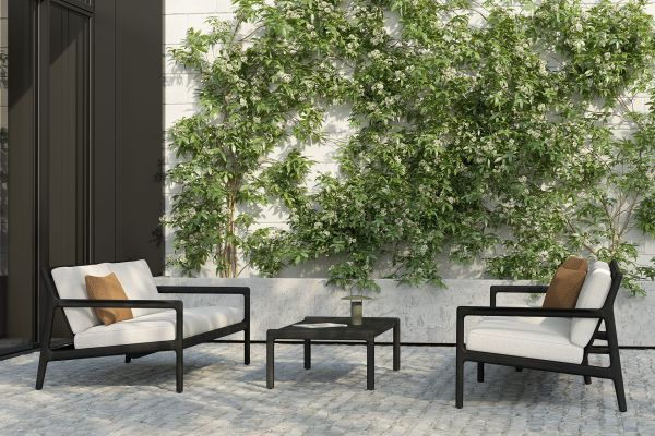 ETHNICRAFT JACK OUTDOOR BANK TEAK ZWART 180X90X73