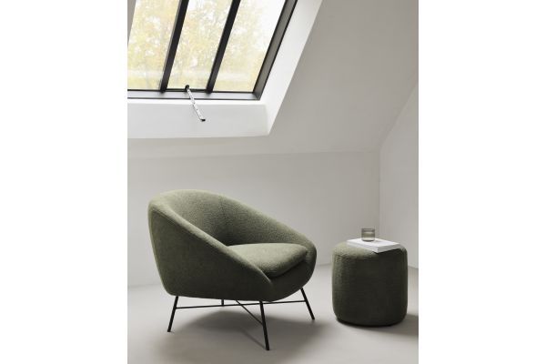 ETHNICRAFT BARROW POOF | PINE GREEN | 40X40X40 CM