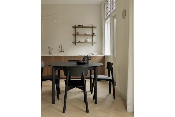 ETHNICRAFT EXTENDABLE DINING TABLE ROUND