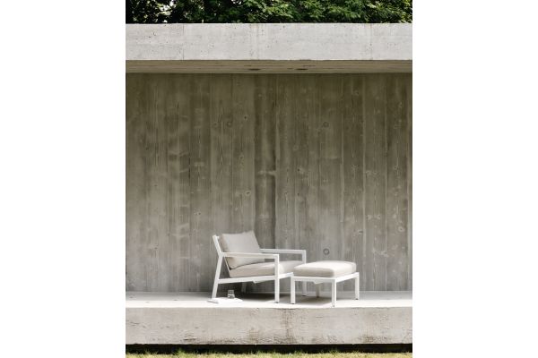 ETHNICRAFT JACK OUTDOOR VOETBANK ALUMINIUM OFF WHI