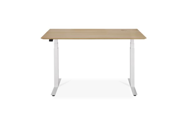 ETHNICRAFT BOK VERSTELBAAR BUREAU EIKEN WIT