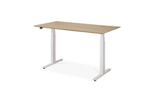 ETHNICRAFT BOK VERSTELBAAR BUREAU EIKEN WIT