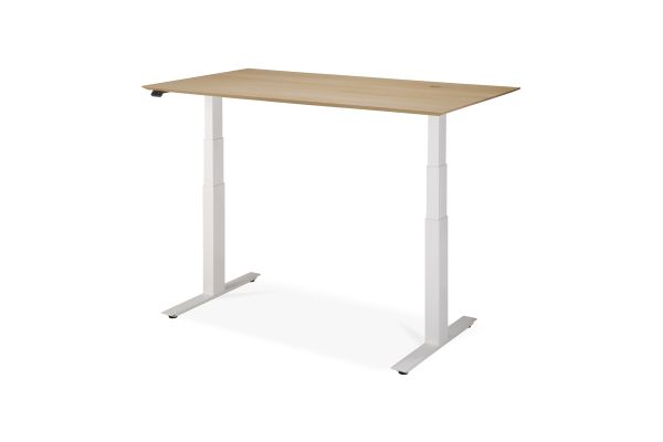 ETHNICRAFT BOK VERSTELBAAR BUREAU EIKEN WIT